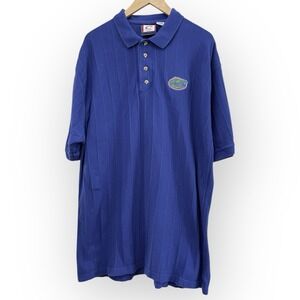 VTG 90's Florida Gators Polo Shirt Men's Size XL Royal Cotton Cadre Ribbed Logo